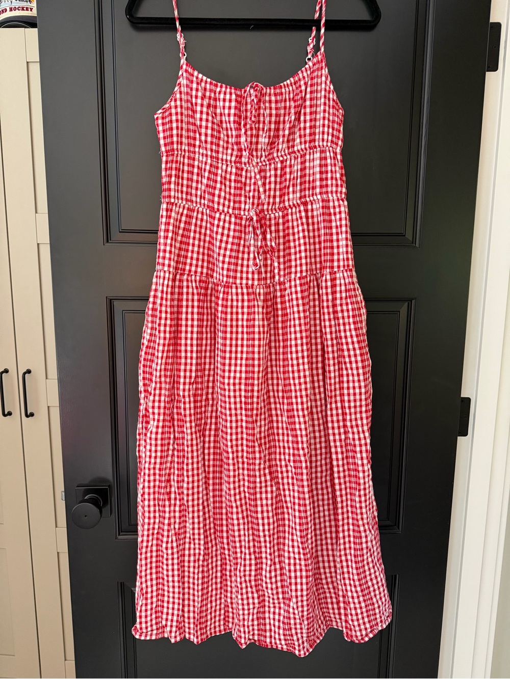 Red Gingham Tiered Sundress